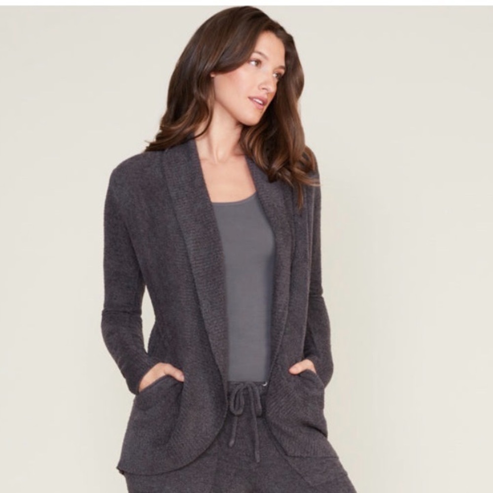 Barefoot Dreams CozyChic Lite Circle Cardi - Gray - Picture 2 of 6